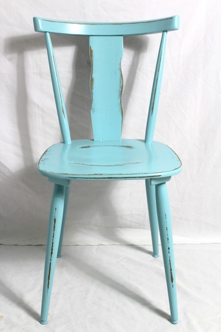 4x Shabby Stühle Esszimmerstuhl Küchenstühle knall bunt Vintage